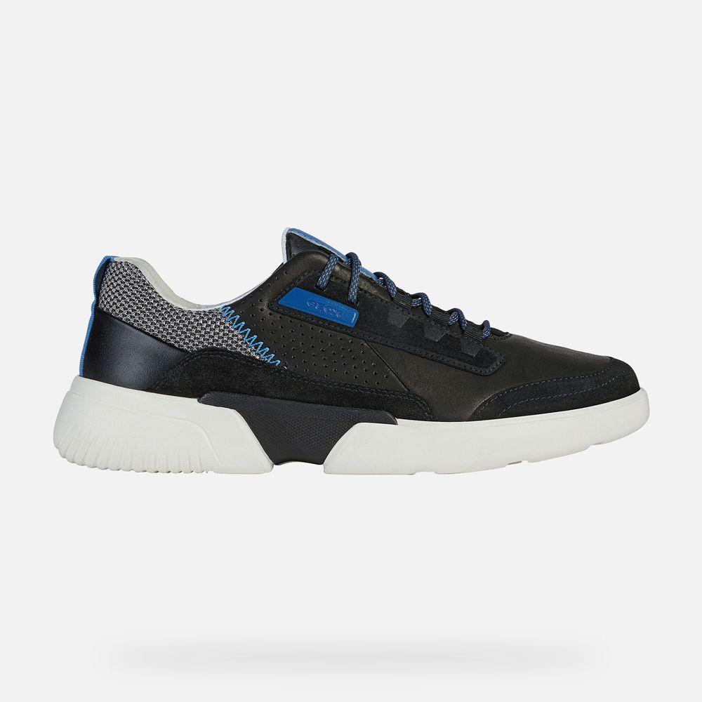 Geox Sneakers Black/Blue Smoother - Geox Mens Shoes - NKLTGA523